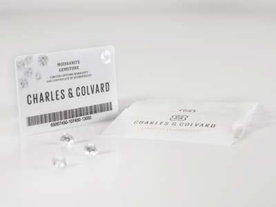 Moissanite By Charles And Colvard, Round Brilliant 4mm, Colour D E F - Standard Image - 3
