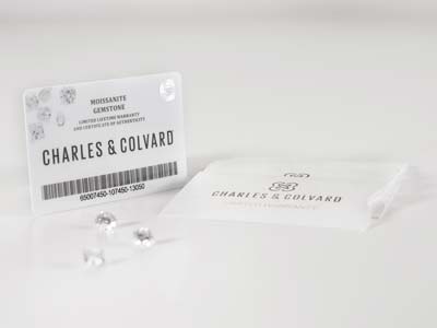 Moissanite By Charles And Colvard, Round Brilliant 8mm, Colour G H I - Standard Image - 3