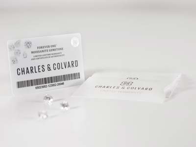 Charles And Colvard Moissanite,    Forever One, Round Brilliant 5mm,  Colour G H I - Standard Image - 3