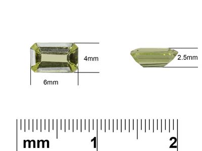Peridot, Octagon, 6x4mm - Standard Image - 3