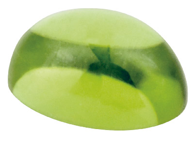 Peridot, Oval Cabochon, 6x4mm - Standard Image - 1