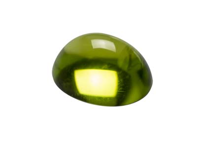 Peridot, Oval Cabochon, 8x6mm - Standard Image - 3