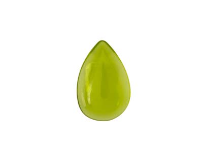 Peridot,-Pear-Cabochon,-6x4mm