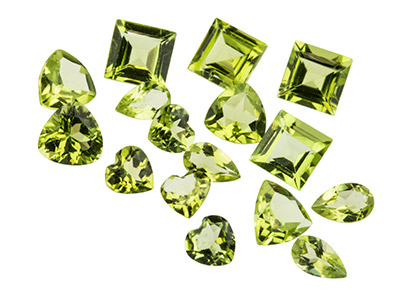 Peridot,-Mixed-Shapes,-Pack-of-12