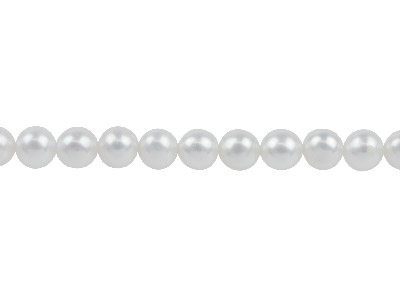 Cultured Pearls, 5-5.5mm, Natural  White, Potatoe Round, 16