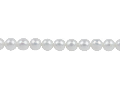 Cultured Pearls, 5.5-6mm, Natural  White, Potatoe Round, 16