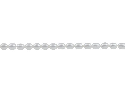 Cultured Pearls, 7x5mm, Natural    White, Rice, 16