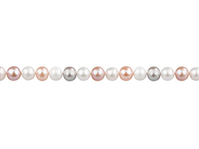 Cultured Pearls Fresh Water,        6-6.5mm, Multicolour, Potato Round, 1640cm