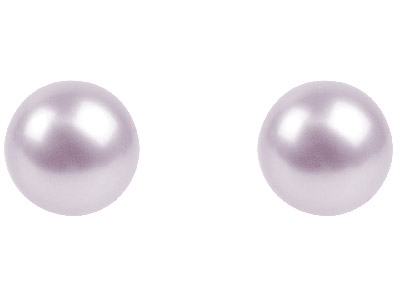 White Cultured Freshwater Pearls Half-Drilled Button 4-4.5mm