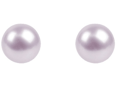 Cultured Pearl Pair Full Round     Half Drilled 5-5.5mm Pink          Freshwater