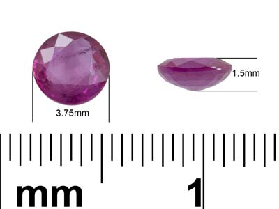 Ruby, Round, 3.75mm - Standard Image - 3