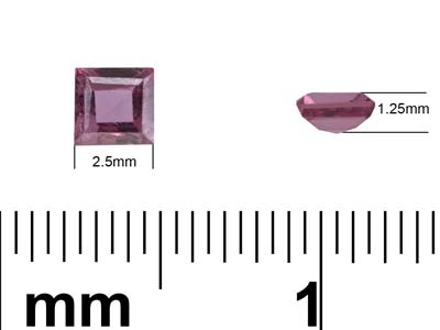 Ruby, Square, 2.5mm - Standard Image - 3