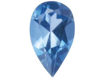 London Blue Topaz, Pear, 5x3mm,    Treated - Standard Image - 1