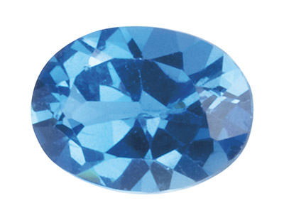 London Blue Topaz, Oval, 5x4mm,    Treated - Standard Image - 1