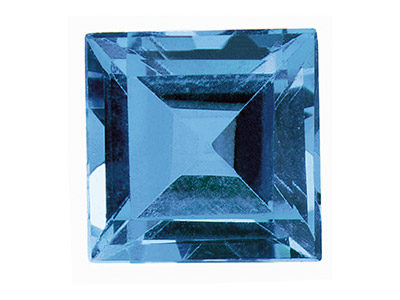 London Blue Topaz, Square, 4mm,    Treated - Standard Image - 1