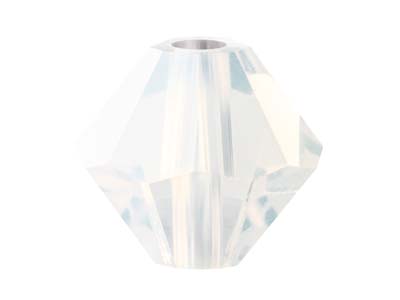 Preciosa Crystal Pack of 24,       Bicone, 4mm, White Opal