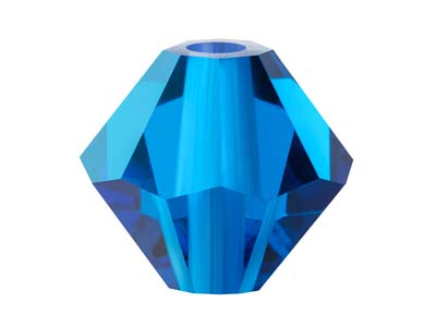 Preciosa Crystal Pack of 24,       Bicone, 4mm, Capri Blue