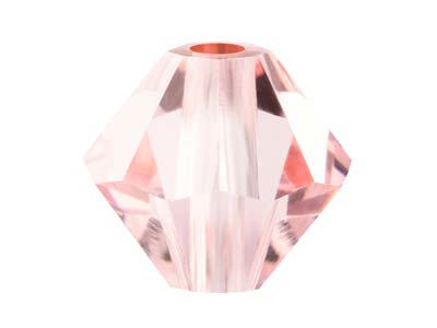 Preciosa Crystal Pack of 24,       Bicone, 4mm, Light Rose
