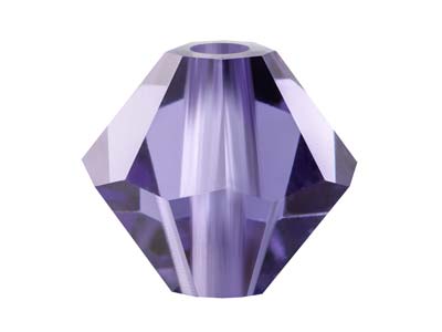 Preciosa Crystal Pack of 24,       Bicone, 4mm, Tanzanite