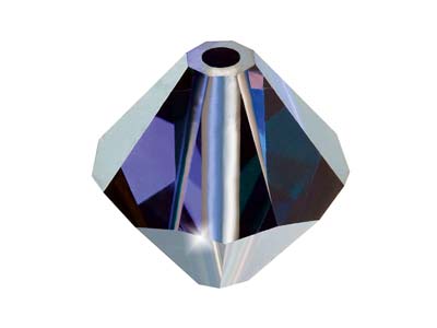 Preciosa Crystal Pack of 24,       Bicone, 4mm, Deep Tanzanite