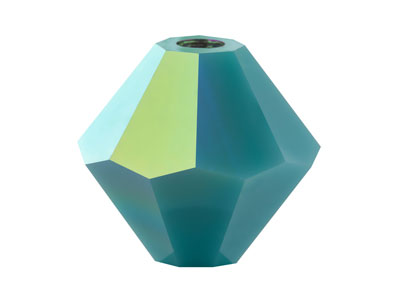 Preciosa Crystal Pack of 24,       Bicone, 4mm, Turquoise Ab - Standard Image - 1