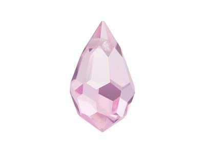 Preciosa Crystal Pack of 4, Drop   Pendant, 681, 6 X 10mm, Pink       Sapphire