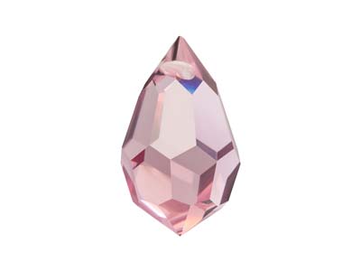 Preciosa Crystal Pack of 4, Drop   Pendant, 681, 6 X 10mm, Light      Amethyst