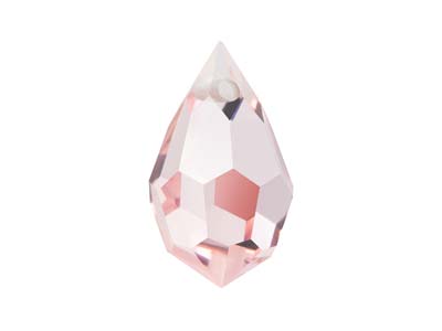 Preciosa Crystal Pack of 4, Drop   Pendant, 681, 6 X 10mm, Light Rose