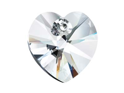 Preciosa Crystal Pack of 2, Heart  Pendant, Maxima 1h, 10mm, Crystal