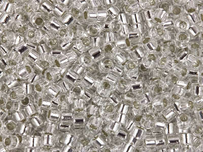 Miyuki 110 Delica Seed Beads      Silver Lined Crystal 7.2g Tube,    Miyuki Code Db041