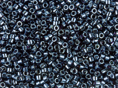 Miyuki 11/0 Delica Beads, Gunmetal 7.2g Tube, Mikuki Code Db001 - Standard Image - 1
