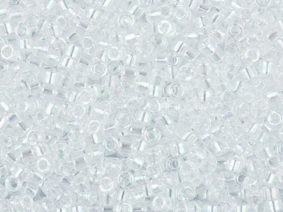 Miyuki 11/0 Delica Seed Beads      Crystal Ab 7.2g Tube, Miyuki Code  Db051 - Standard Image - 1