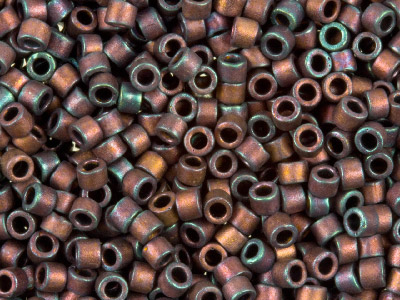 Miyuki 11/0 Delica Seed Beads Matte Metallic Copper 7.2g Tube, Miyuki   Code Db312 - Standard Image - 1
