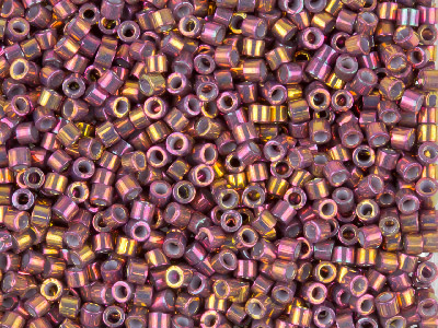 Miyuki 11/0 Delica Seed Beads       Metallic Teaberry 7.2g Tube, Miyuki Code Db1013 - Standard Image - 1