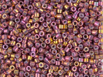 Miyuki 110 Delica Seed Beads       Metallic Teaberry 7.2g Tube, Miyuki Code Db1013