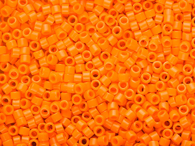 Miyuki 11/0 Delica Seed Beads      Opaque Mandarin 7.2g Tube, Miyuki  Code Db1133 - Standard Image - 1