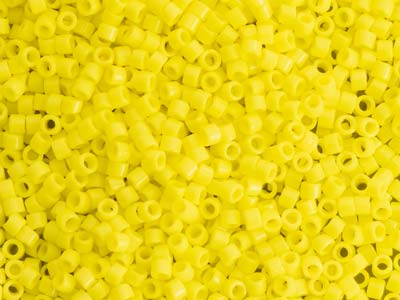 Miyuki 110 Delica Seed Beads      Opaque Yellow 7.2g Tube, Db721