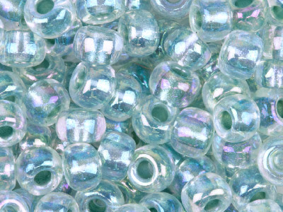 Miyuki 60 Round Seed Beads Sea    Foam Lined Crystal Ab 20g Tube,    Miyuki Code 263