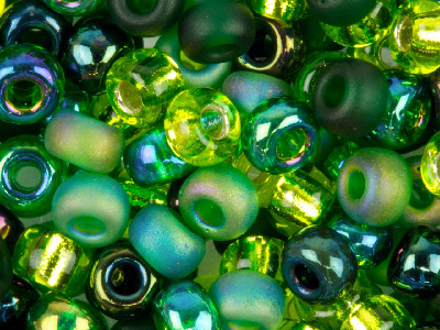 Miyuki 6/0 Round Seed Beads Mix Evergreen Light Cr