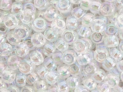 Miyuki 8/0 Round Seed Beads Seed   Beads Crystal Ab 22g Tube, Miyuki  Code 250 - Standard Image - 1