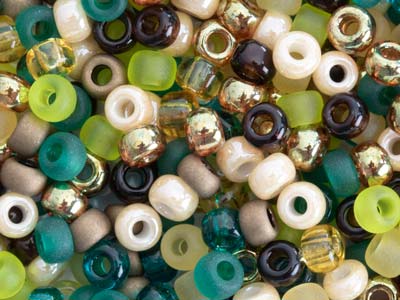 Miyuki 8/0 Round Seed Beads Seed   Beads Mix Earth Tone 22g Tube,     Miyuki Code Mix07 - Standard Image - 1