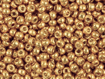 Miyuki 11/0 Round Seed Beads        Duracoat Galvanized Yellow Gold 24g Tube, Miyuki Code 4203 - Standard Image - 1