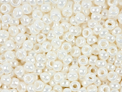 Miyuki 110 Round Seed Beads Ivory Pearl Ceylon 24g Tube, Miyuki Code 591