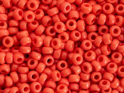 Miyuki 11/0 Round Seed Beads Seed  Beads Opaque Vermillion Red 24g    Tube, Miyuki Code 407 - Standard Image - 1