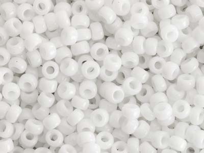 Miyuki 11/0 Round Seed Beads Seed   Beads Opaque White 23g Tube, Miyuki Code 402 - Standard Image - 1