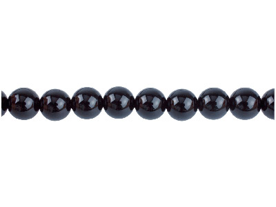 Black Agate Semi Precious Round    Beads 10mm 16