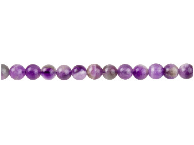 Amethyst Semi Precious Round Beads 6mm, 1640cm Strand 1640cm      Strand