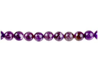 Amethyst Semi Precious Round Beads 10mm, 15-15.5 Strand