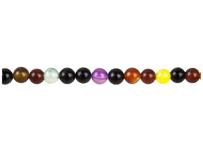 Multi Agate Semi Precious Round    Beads 4mm 15