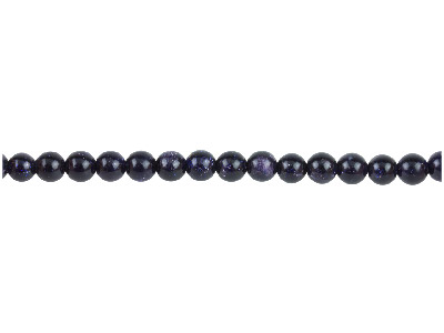 Blue Goldstone Beads, 6mm Round,   1640cm Strand
